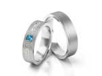 Obrączki ślubne z białego złota - B38