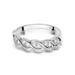 Pierścionek zaręczynowy D466 z białego złota brylant 0.2 ct