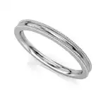 Obrączka eternity ring z białego złota z kamieniami E13