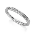 Obrączka eternity ring z białego złota z kamieniami E16