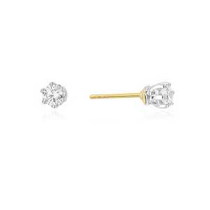 Kolczyki z żółtego złota z brylantami 0,30 ct - K115