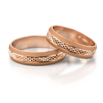 Obrączki ślubne z czerwonego złota - S14