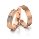 Obrączki ślubne z czerwonego złota - B38