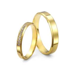 Obrączki ślubne z żółtego złota - B225