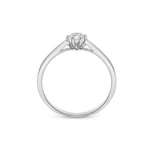 Smukły, ponadczasowy pierścionek na zaręczyny z brylantem 0,20ct, Luva