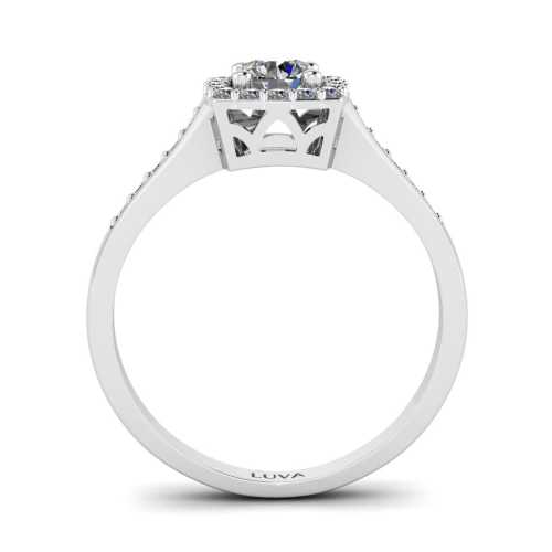 Wielokamieniowy, bogato zdobiony pierścionek z diamentami na zaręczyny, Luva