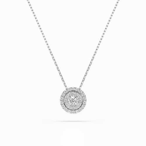 Celebrytka z białego złota 585 z 31 brylantami 0,24 ct.