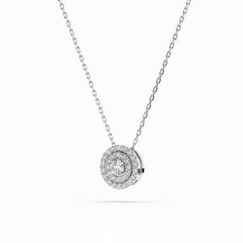 Naszyjnik z białego złota z 31 brylantami 0,24 ct.