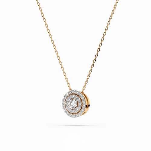 Naszyjnik z żółtego złota z 31 brylantami 0,24 ct.