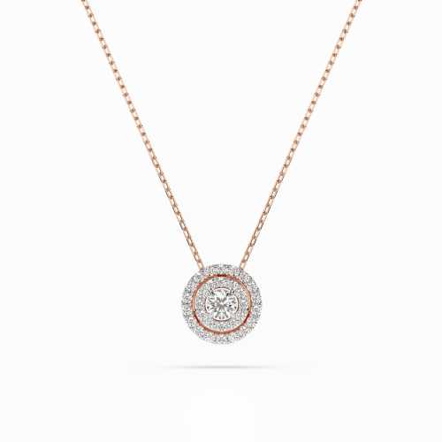 Celebrytka z czerwonego złota 585 z 31 brylantami 0,24 ct.