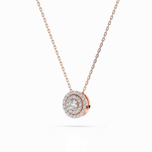 Naszyjnik z czerwonego złota z 31 brylantami 0,24 ct.