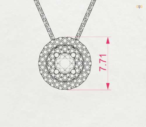 Naszyjnik z czerwonego złota z brylantami 0,24 ct – elegancki blask.