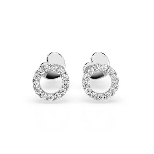 Kolczyki kółeczka z białego złota 585 z 26 brylantami o łącznej masie 0,16 ct