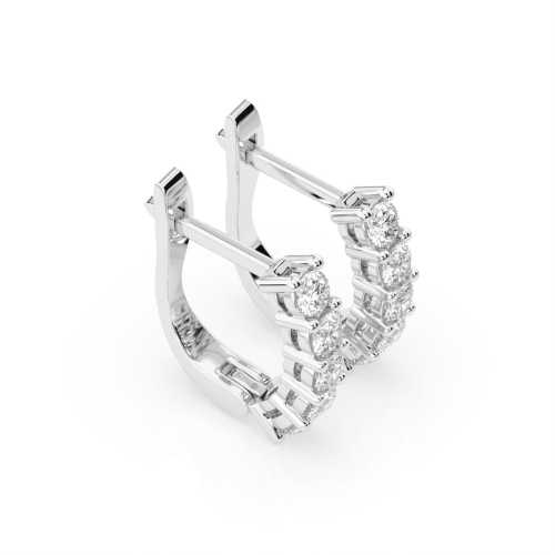 Eleganckie złote kolczyki z brylantami 0,60 ct z angielskim zapięciem
