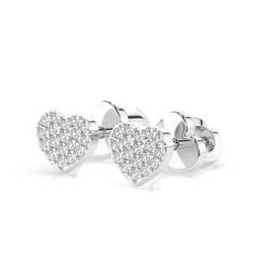 Kolczyki z zapięciem na wkrętki z białego złota K133 z brylantami 0,18 ct