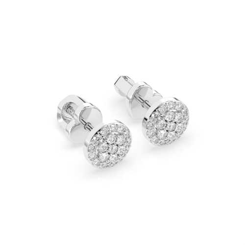 Kolczyki wkrętki z białego złota z brylantami 0,30ct