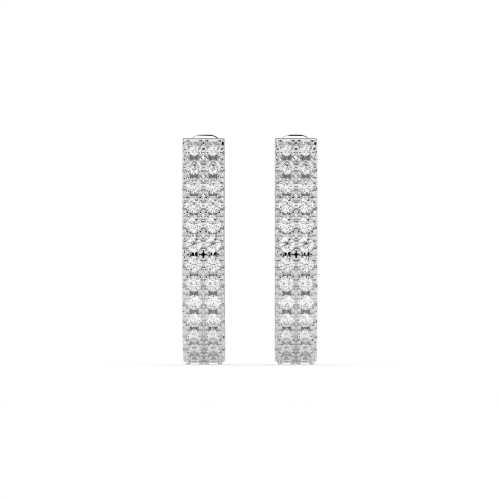 Złote kolczyki próby 585 z brylantami 0,22 ct, klasyczne i ponadczasowe