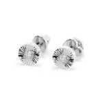 Kolczyki wkrętki z białego złota K141 z brylantami 0,04 ct