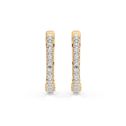 Złote kolczyki próby 585 z brylantami 0,18 ct, elegancja w klasycznej formie