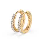 Kolczyki kółka z żółtego złota K132 z brylantami 0,22ct