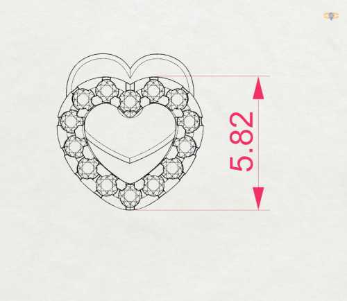 Subtelne kolczyki serca z żółtego złota z 28 brylantami 0,14 ct