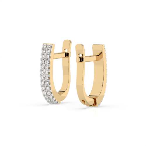 Kolczyki z brylantami 0,22 ct wykonane z żółtego złota próby 585