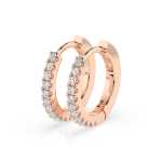 Kolczyki kółka z czerwonego złota K132 z brylantami 0,22ct