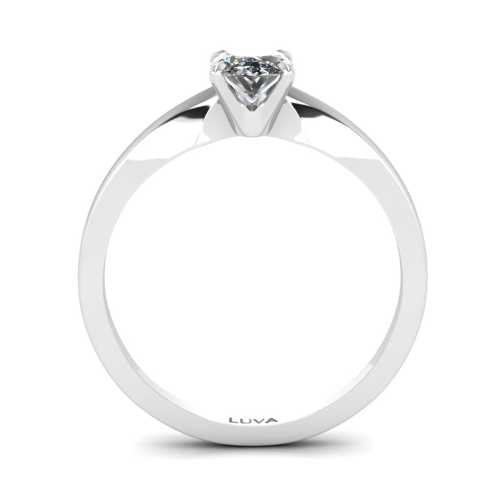 Biżuteria zaręczynowa - pierścionek z białego złota z diamentem 0,30 ct