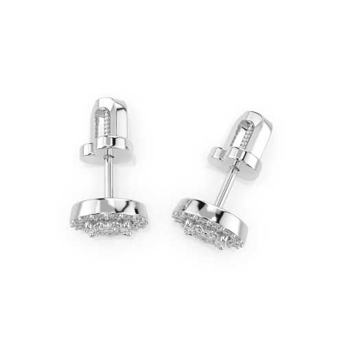Kolczyki białego złoto 585 kółka z brylantami 0,28 ct, uniwersalny dodatek