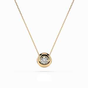 Celebrytka z żółtego złota CB037 z brylantami 0,15 ct 