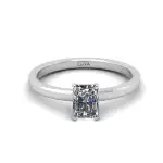 Pierścionek zaręczynowy LV31 z białego złota diament radiant 0,50ct