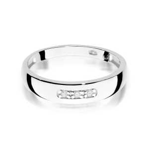 Pierścionek zaręczynowy D325 z białego złota brylant 0.05 ct