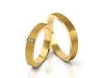 Obrączki ślubne z żółtego złota - B24