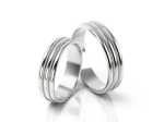 Obrączki ślubne z białego złota - S69