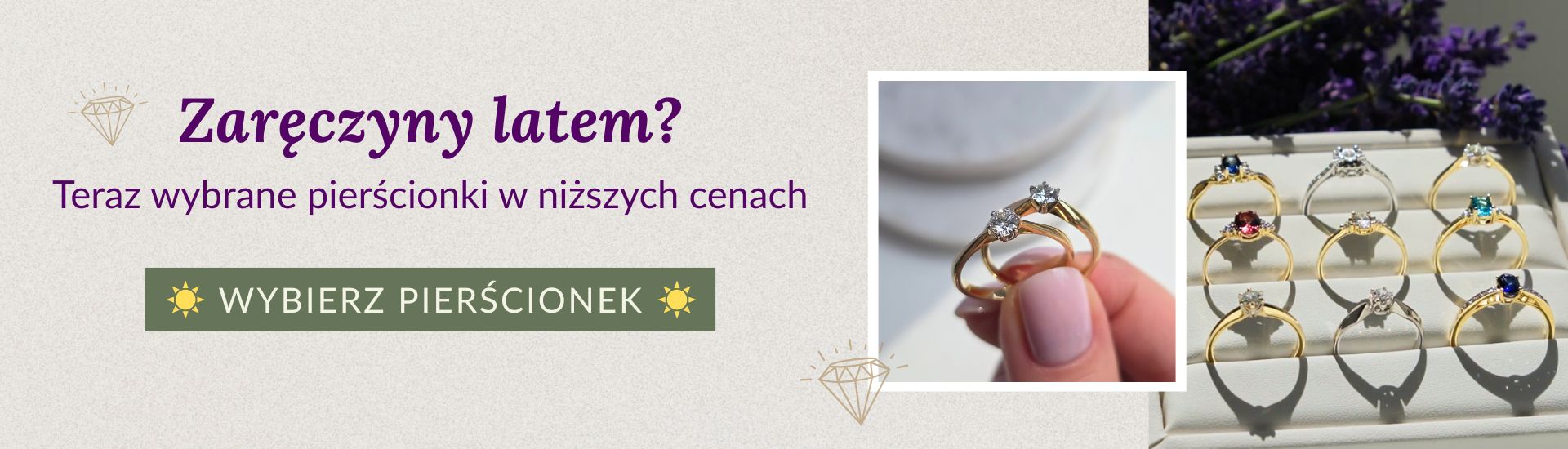  Wakacyjna promocja na pierścionki zaręczynowe