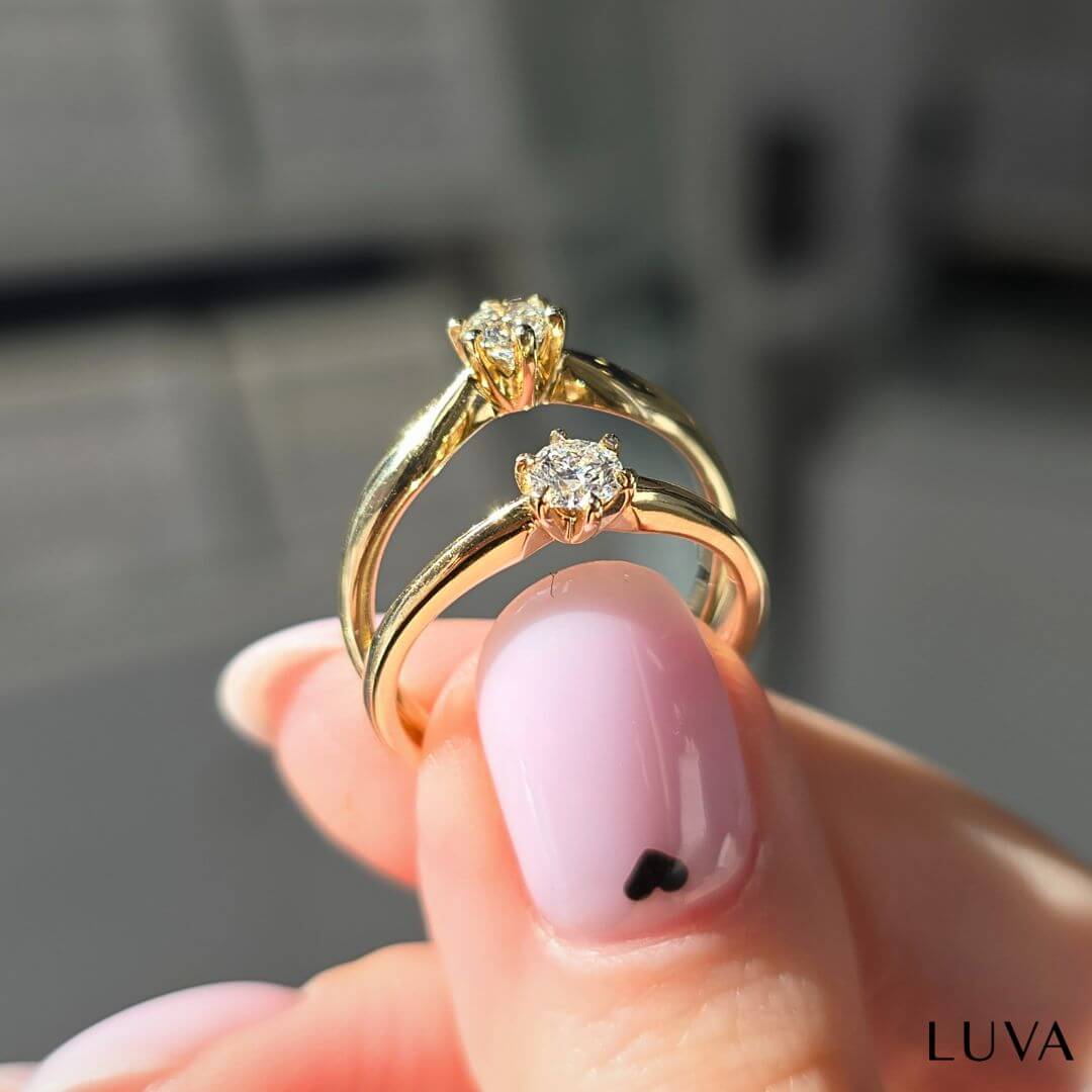 Klasyczne pierścionki z brylantem dostępne od ręki Warszawa